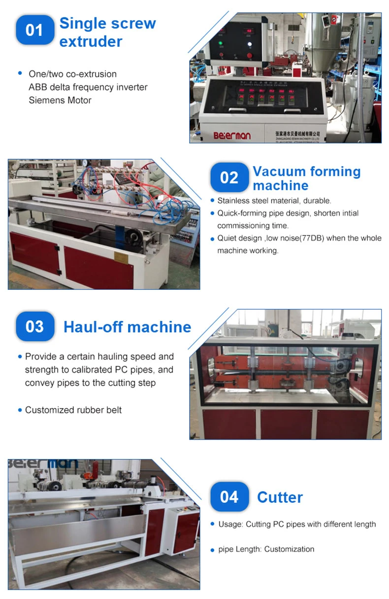 PC Making Equipment Production Line LED Lamp Shade Light Pipe Tube Making Line